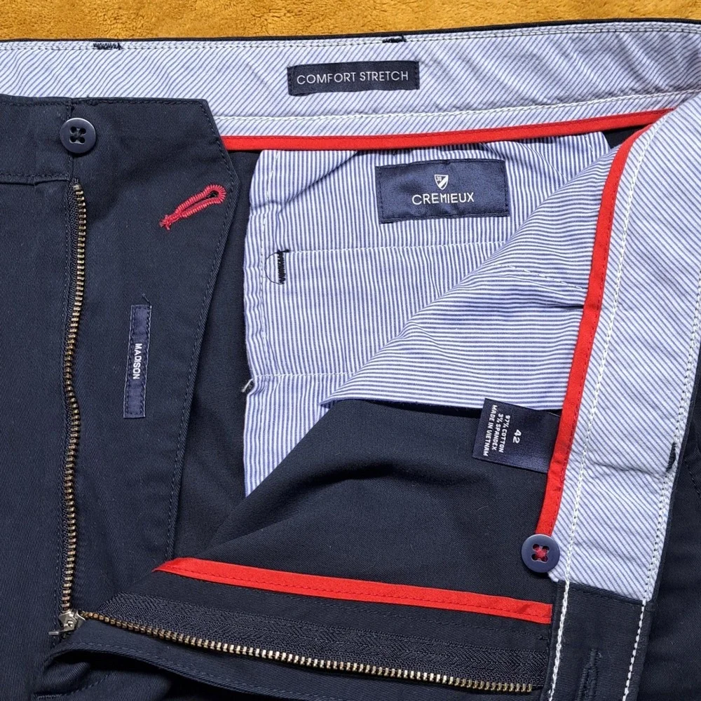 Cremieux Madison Shorts Mens‎ 42 Navy Blue New Comfort Stretch Chino 9